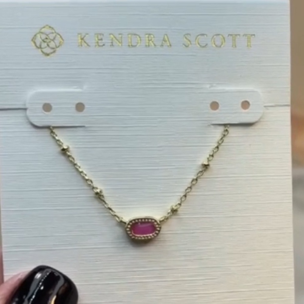 KENDRA‎ SCOTT Mini Elisa Gold Satellite Short Pendant Necklace Azalea Illusion